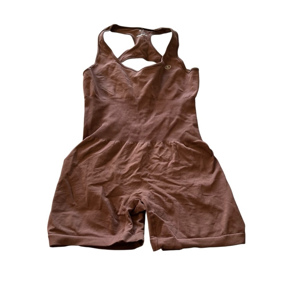 Kimith Brown Sleeveless Stretch Bodysuit